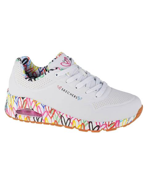 Skechers Uno Loving Love Trainers In White Lyst