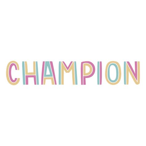 Champion Word Stroke Png And Svg Design For T Shirts