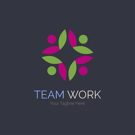 Premium Vector Team Work Connection People Logo Design Template For