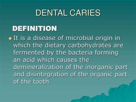 Ppt Dental Caries Powerpoint Presentation Free Download Id226774