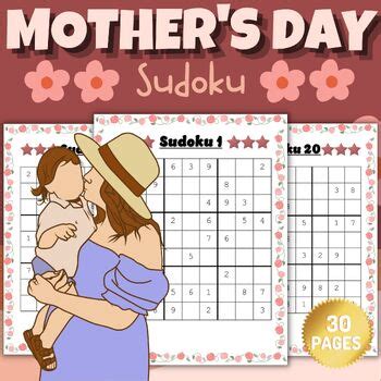 Printable Mothers Day Sudoku Puzzles With Solution Fun May Games