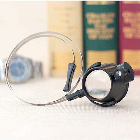 Lunettes Loupe Grossissante avec Éclairage LED 15X Zoom Casque Loupe