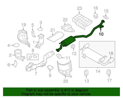 2009 2014 Nissan Murano Muffler Assembly Exhaust Sub 20300 1aa2a