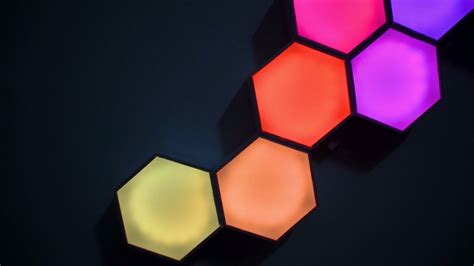 Diy Hexlights For Gaming Room Sound Reactive Lights Wall Decor