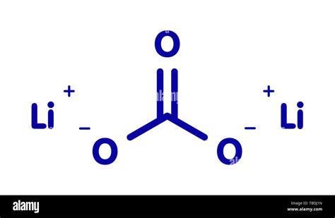 Carbonato de litio Li2CO3 Trastorno bipolar molécula de drogas