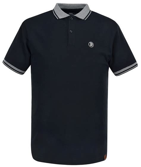 Trojan Records Black Chequerboard Polo Shirt Modfellas Clothing