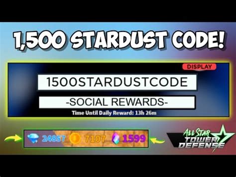 STARDUST ALL STAR TOWER DEFENSE CODES ASTD CODES ROBLOX ALL STAR