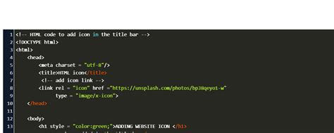 How To Add Logo In Title Bar In Html W3schools