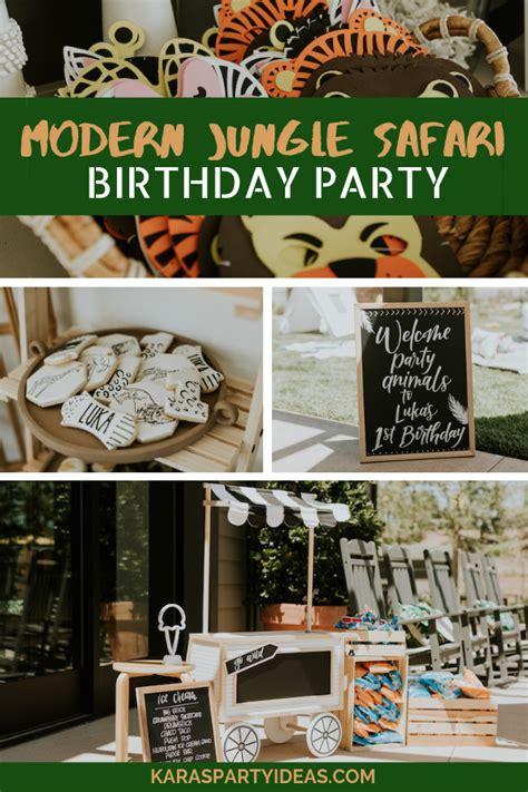 Karas Party Ideas Modern Jungle Safari Birthday Party Karas Party Ideas