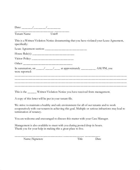 Hoa Violation Letter Templates