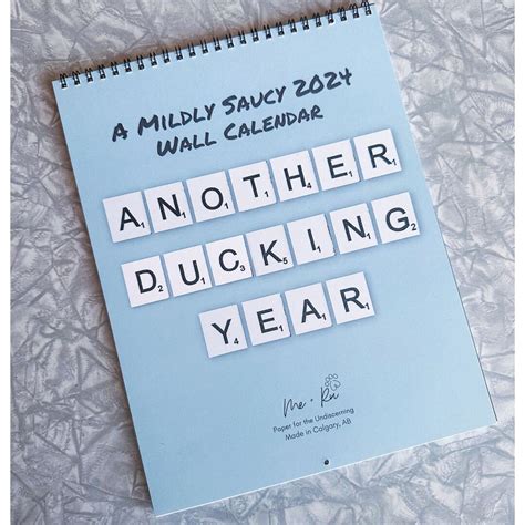 2024 Funny Wall Calendar, Another Ducking Year, Mildly Saucy, Kid and ...