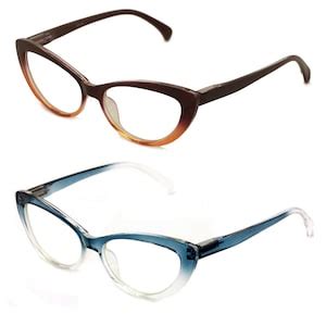 Pairs Women Cateye Anti Blue Reading Glasses Uv Protection Clear Lens