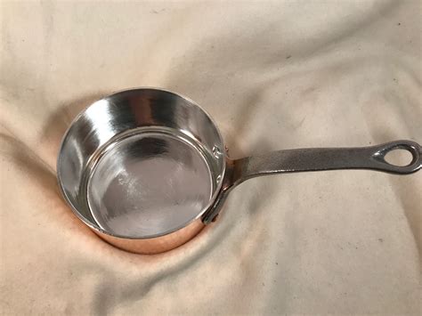 French Hammered Inch Copper Tin Lined Sauce Pan Rocky Mountain