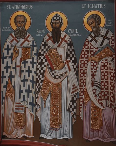 Icon St Athanasius St Cyril Of Alexandria St Ignatiu Flickr