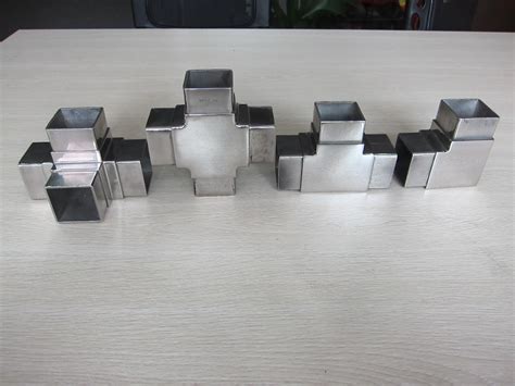 Stainless Steel Square Tube Connector Joiners For 40x40mm 15mm Thick Tube