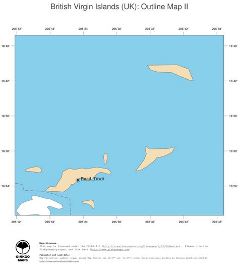 Map British Virgin Islands (UK); GinkgoMaps continent: South America ...