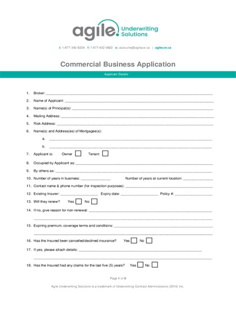 Fillable Online Commercial Builder S Risk Application Fax Email Print