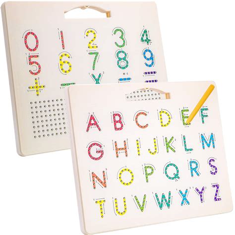 Buy Hautton Magnetic Letters Board 2 In 1 Alphabet ABC Uppercase