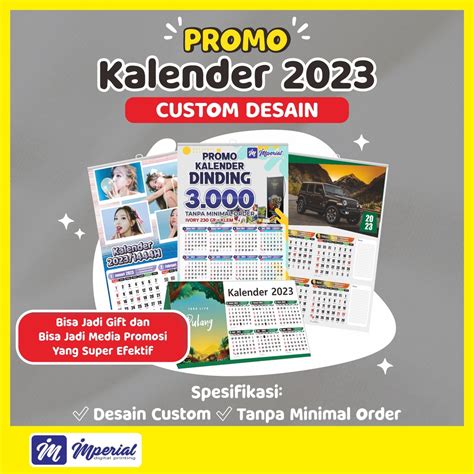 Jual Cetak Kalender Dinding 2023 Custom Desain Shopee Indonesia