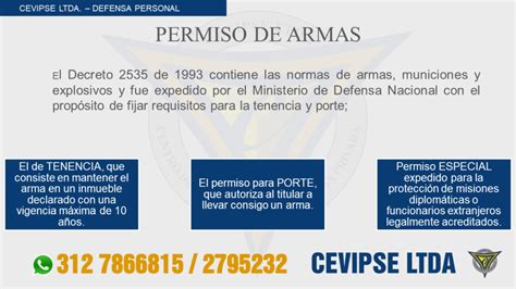 Permiso Para Armas Cevipse Ltda