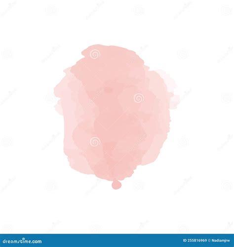 Vector Blush Pink Watercolor Stains Paint Stropke Abstract Pink