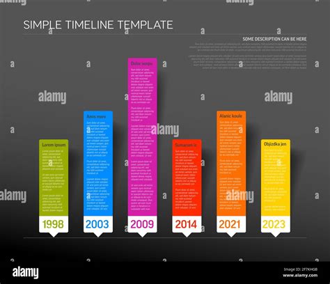 Vector Infographic Timeline Report Template Design With Paper Labels