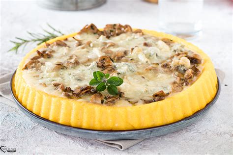 CROSTATA DI POLENTA CON FUNGHI E Formaggio Ricetta Torta Salata