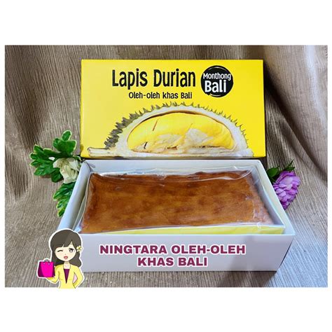 Jual Lapis Durian Monthong Mirasa Khas Bali Shopee Indonesia