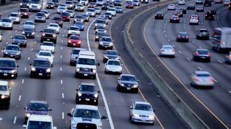 Rush Hour Traffic On Busy Los Angeles Freeway 4, Stock Footage | VideoHive