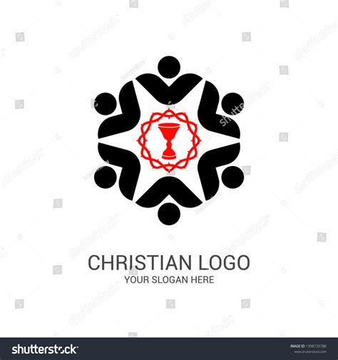 Church Logo Biblical Symbols Unity Believers Stock Vector (Royalty Free ...