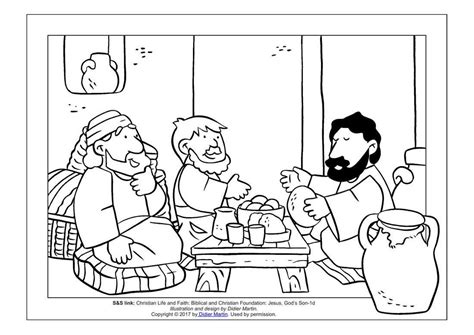 Jesus Road To Emmaus Coloring Page Coloring Pages