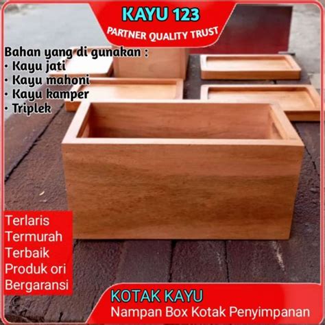 Jual Wooden Box Crate Kotak Kayu Mahoni P 30 X L 20 X T 15 Cm