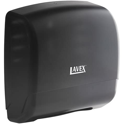 Lavex Translucent Black Mini C Fold Multifold Paper Towel Dispenser