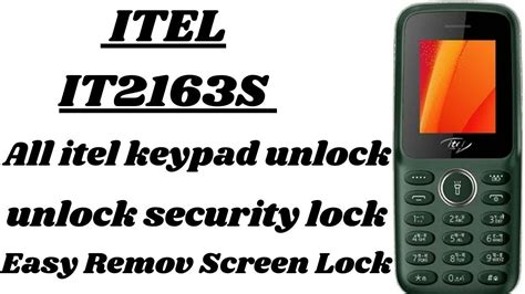 Itel It S Unlock Security Cod Itel Keypad Mobile Unlock Screen Lock