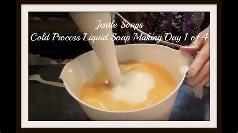 ️cold Process Liquid Soap Making 💧step 1 With Recipe 🧼jentle Soaps