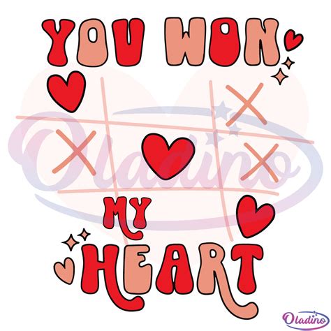 You Won My Heart Svg Digital File Valentine XOXO Svg Valentine S Day