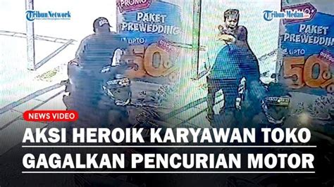 Aksi Heroik Karyawan Toko Wedding Gagalkan Pencurian Motor Piting