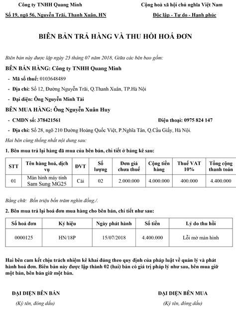 Hướng dẫn cách viết hoá đơn hàng bán bị trả lại KẾ TOÁN HÀ NỘI GROUP