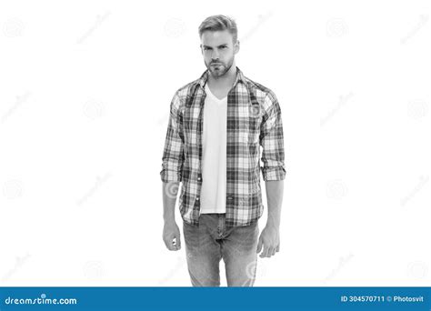 El Hombre Milenario Usa Estilo Casual Aislado En Blanco Hombre