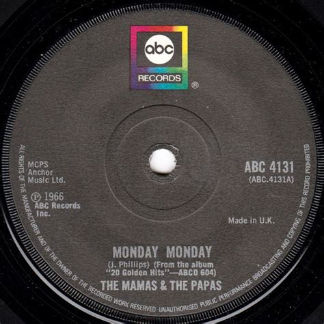 The Mamas And The Papas Monday Monday Creeque Alley 1976 Vinyl Discogs