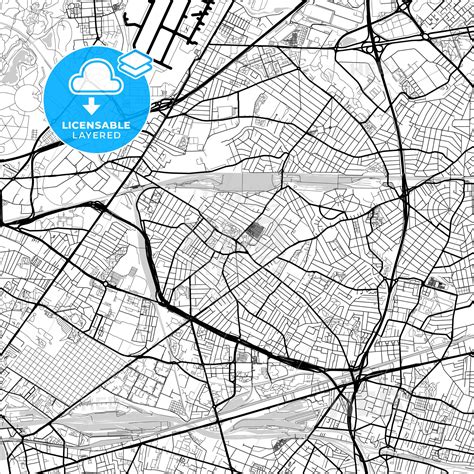 Layered PDF map of Drancy, Seine-Saint-Denis, France - HEBSTREITS