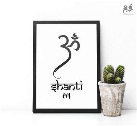 Om Shanti Om Poster, Indian Home Decor Printable Art, Ohm Shanti Print ...