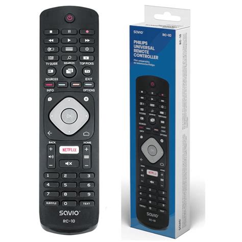 Pilot Uniwersalny Do Telewizora TV PHILIPS SAVIO RC 10 4K SMART NETFLIX