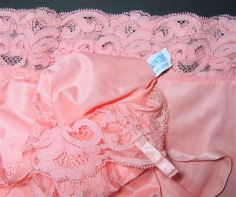 Kayser Pink Deco Lace Vintage Full Slip At Classy Option Nylon Full Slip