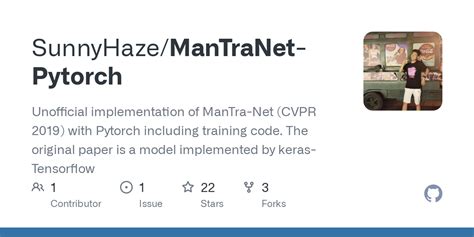 Github Sunnyhaze Mantranet Pytorch Unofficial Implementation Of