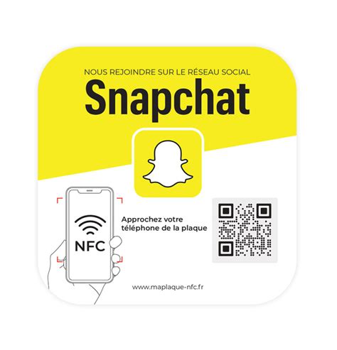 Plaque Snapchat Maplaque NFC