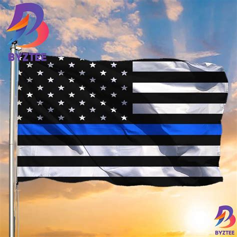 Anti Black Lives Matter Flag Trump Thin Blue Line Flags Black The Blue