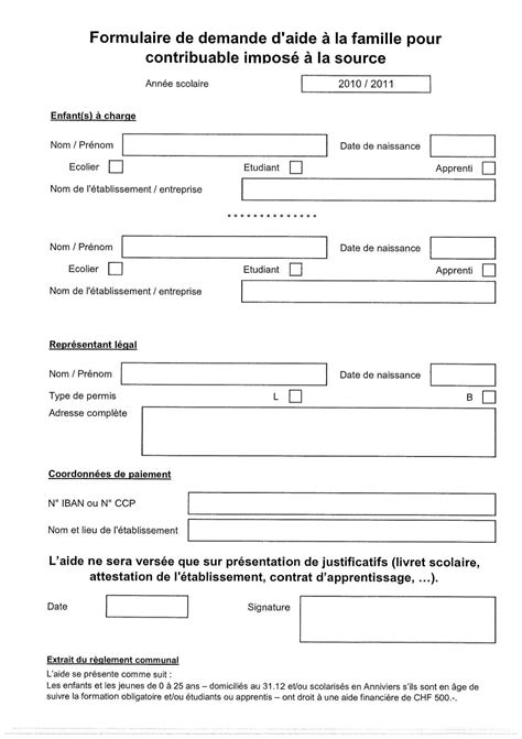 Formulaire Aide Tpe Jeune Apprenti
