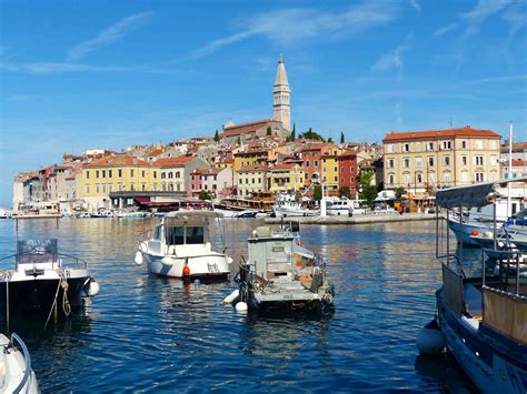 Port De Rovinj Bateaux Transport Rovinj Istrie Croatie