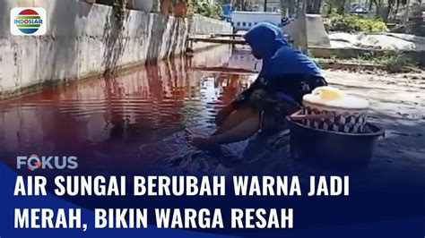 Air Sungai Di Pamekasan Mendadak Berubah Warna Menjadi Merah Pertanda